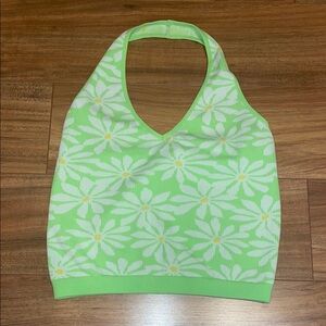 SHEIN Green Floral Tank Top